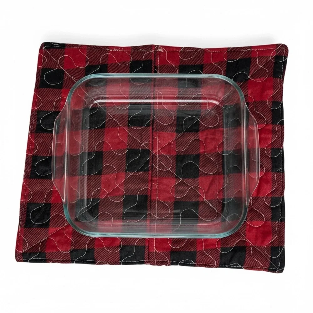 Handmade Christmas Buffalo Check Quilted Hot Pad‎ | 3-Pack | 9